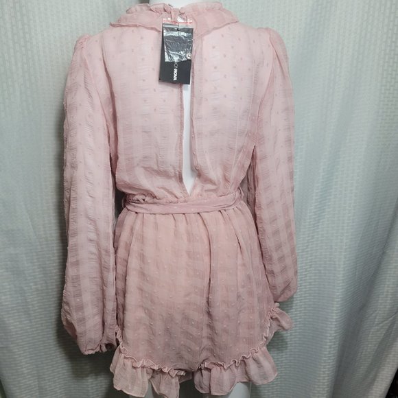 NWT Fashion Nova Cassandra Plaid Romper - Size: XL, Color: Pink ****NWT**** - Picture 6 of 9
